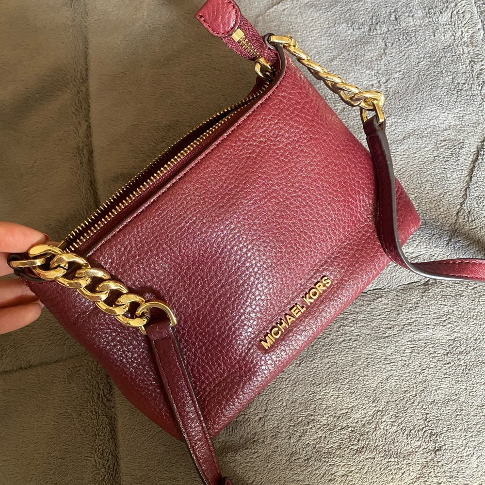 Michael Kors burgundy crossbody bag